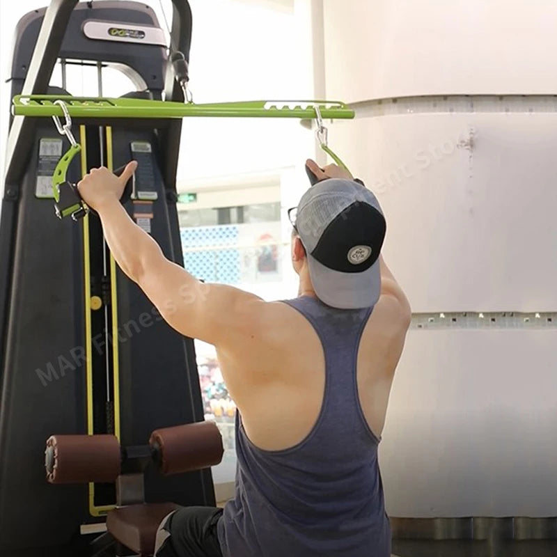 Fitness Lat Pull Down T-Bar Handle， Rowing Rotating V-Bar， Pulley Cable Machine Attachment Handle Grip， Gym Equipment Back Train