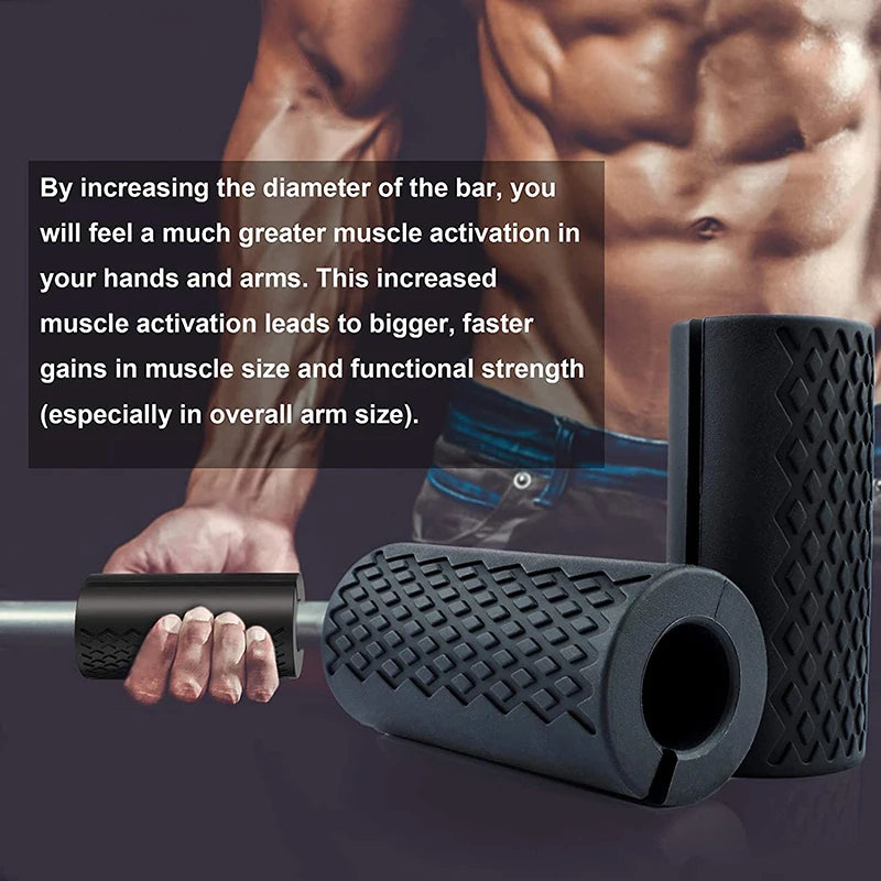 1 PC Fitness Equipment Accessories Barbell Dumbbell Booster Grip Portable Fitness Equipment Avoid Injury Increase Friction