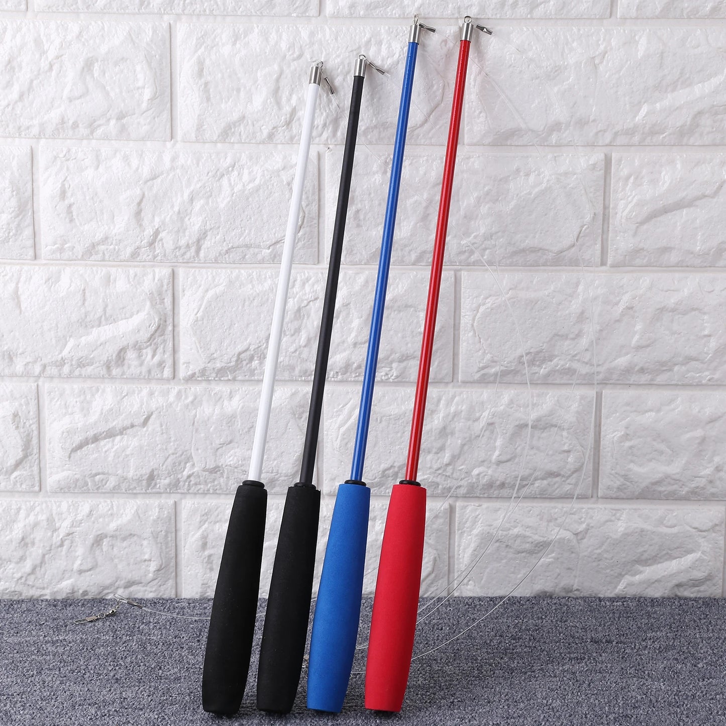 Cat Teaser Wands Three-section Telescopic Fishing Pole Wand Interactive Replacement Multi-function for Indoor Games Or Exercise
