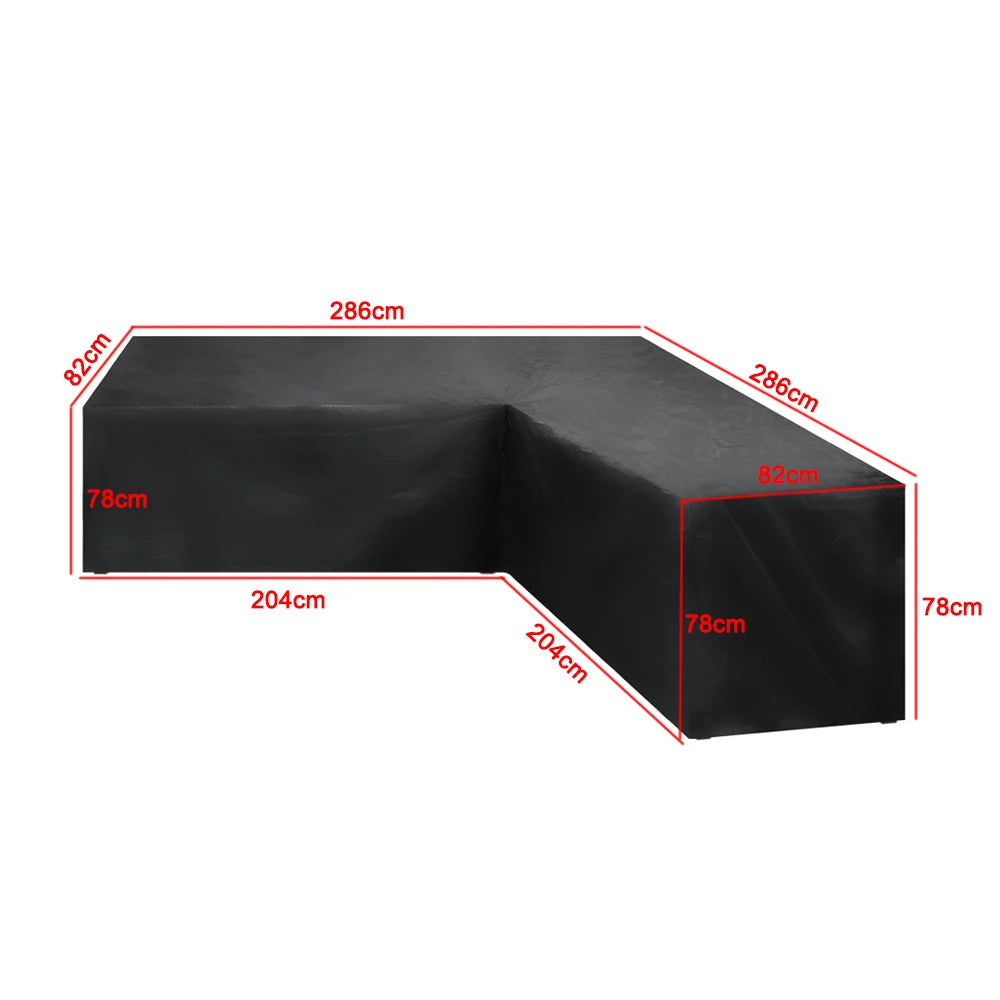 15 Size L Shape All-Purpose Covers Waterproof Rattan Corner Furniture Cover Garden Patio Outdoor Sofa Protector Anti-Dust