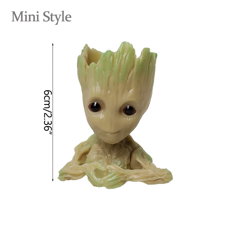 Modern Vases For Flowers Pot Groot Garden Pots Planters Anime Figurines Home Decoration Accessories Office Storage Pen Case