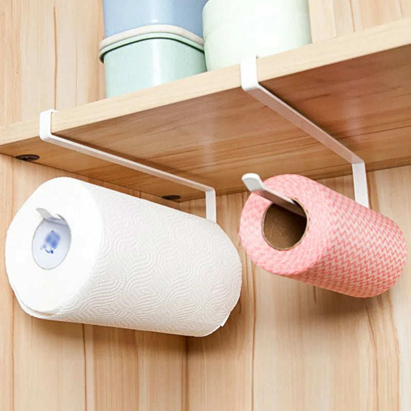 Bathroom Kitchenware Paper Roll Rack and Towel Rack Suspension Organizer Storage Rack Shelf Acceesorie Items Organization Home