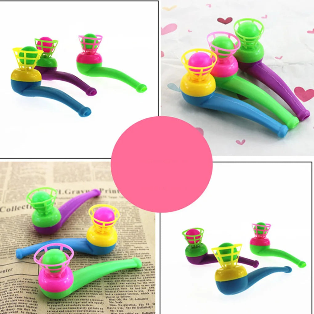 Funny Plastic Pipe Blowing Ball Kids Toys Levitated Sphere Outdoor Games Balance Training Educational Toys