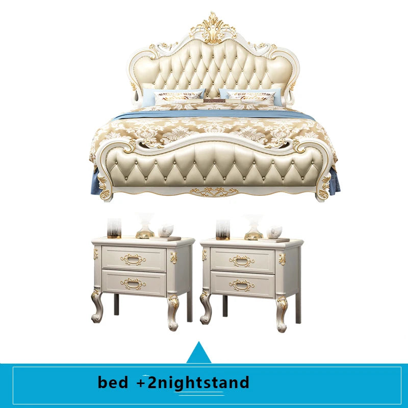 European Simple Bed Queen Baby Luxury Modern Nordic Princess Sleeping Bed Design Castle Girls Floor Wood Cama Patio Furniture