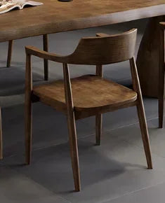 Creative Home Furniture - Large Board Solid Wood Tea Table or Dining Table in Living Room, Balcony with Log Wabi-Sabi Style