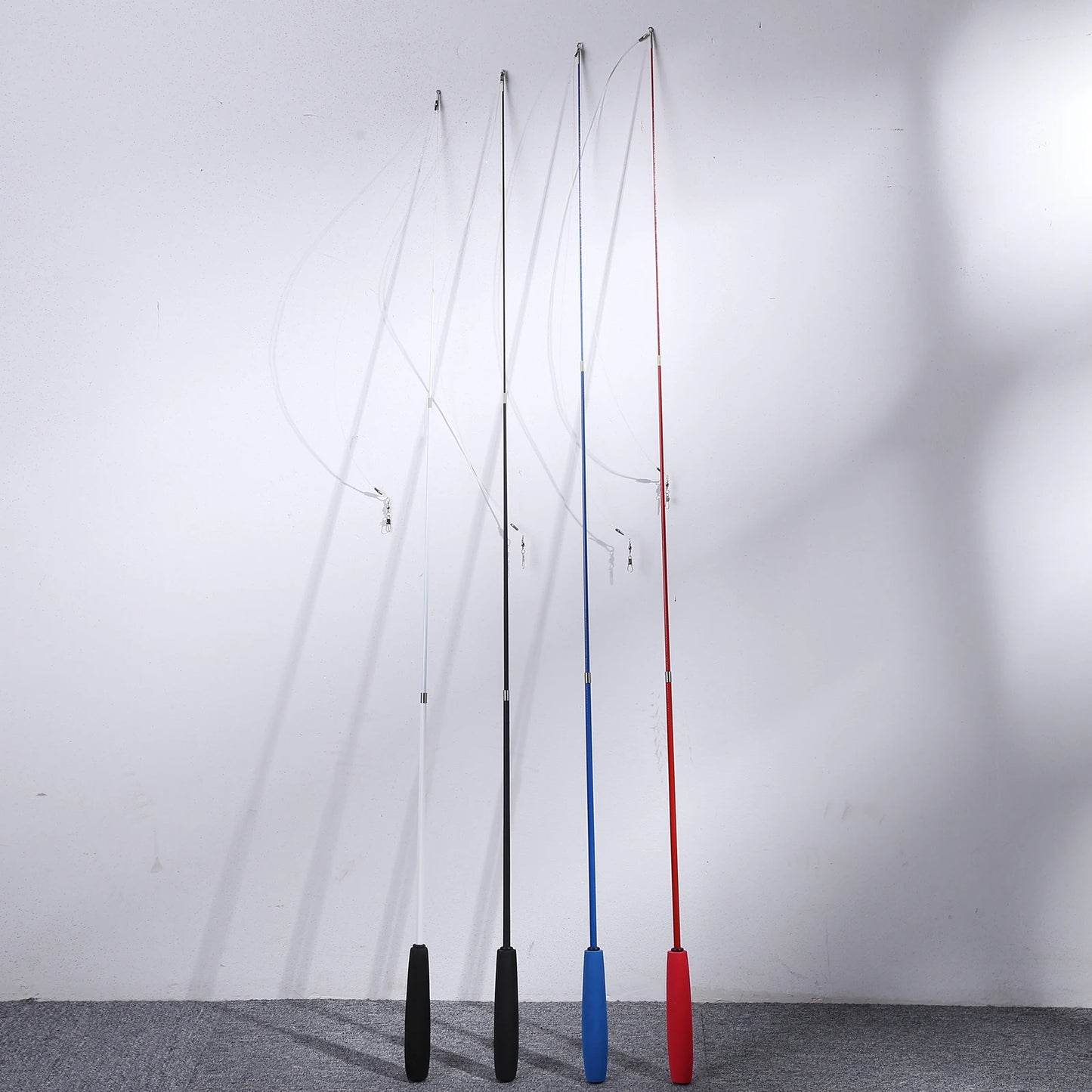 Cat Teaser Wands Three-section Telescopic Fishing Pole Wand Interactive Replacement Multi-function for Indoor Games Or Exercise