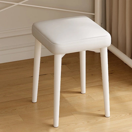 Stool for home use, simple and stackable small stool, dressing stool, living room cream wind dining stool