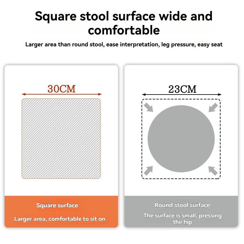 Stool for home use, simple and stackable small stool, dressing stool, living room cream wind dining stool