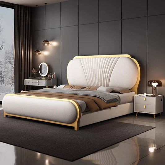 Design Reading Beds European Japanese Nordic Aesthetics Minimalist Beds Comfortable Fashionable Wood Cama Casal Home Furniture