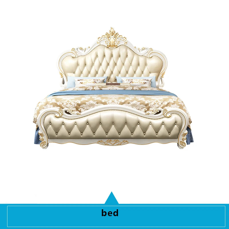 European Simple Bed Queen Baby Luxury Modern Nordic Princess Sleeping Bed Design Castle Girls Floor Wood Cama Patio Furniture