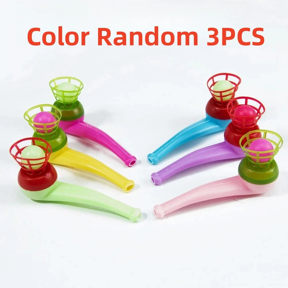 Funny Plastic Pipe Blowing Ball Kids Toys Levitated Sphere Outdoor Games Balance Training Educational Toys