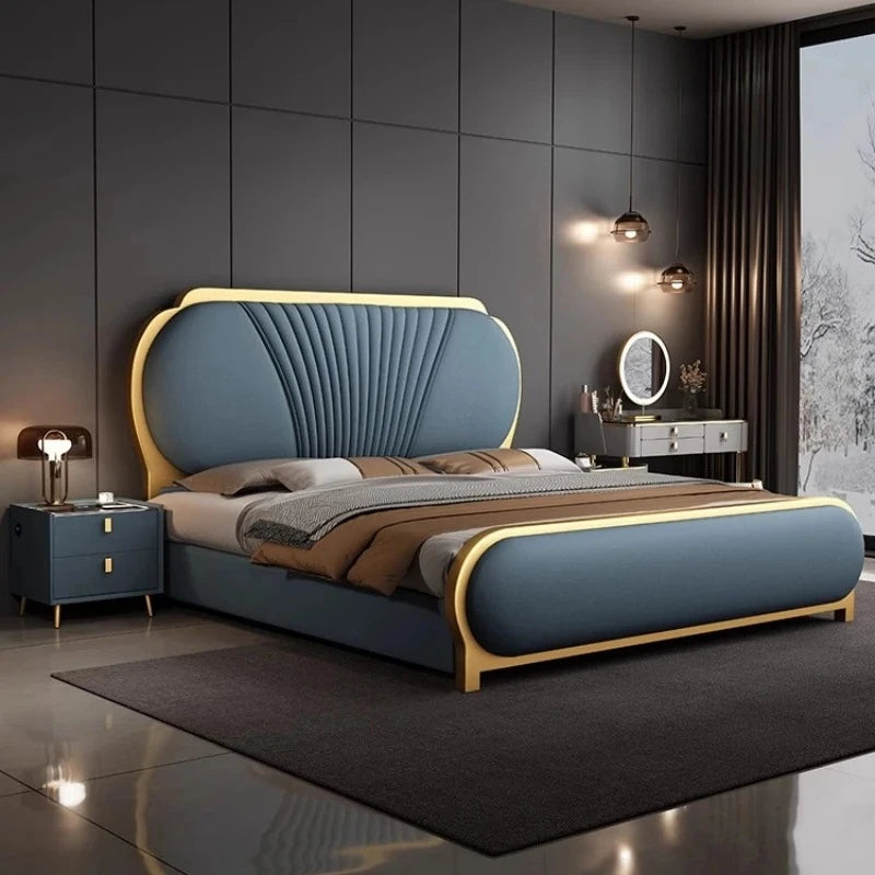 Design Reading Beds European Japanese Nordic Aesthetics Minimalist Beds Comfortable Fashionable Wood Cama Casal Home Furniture