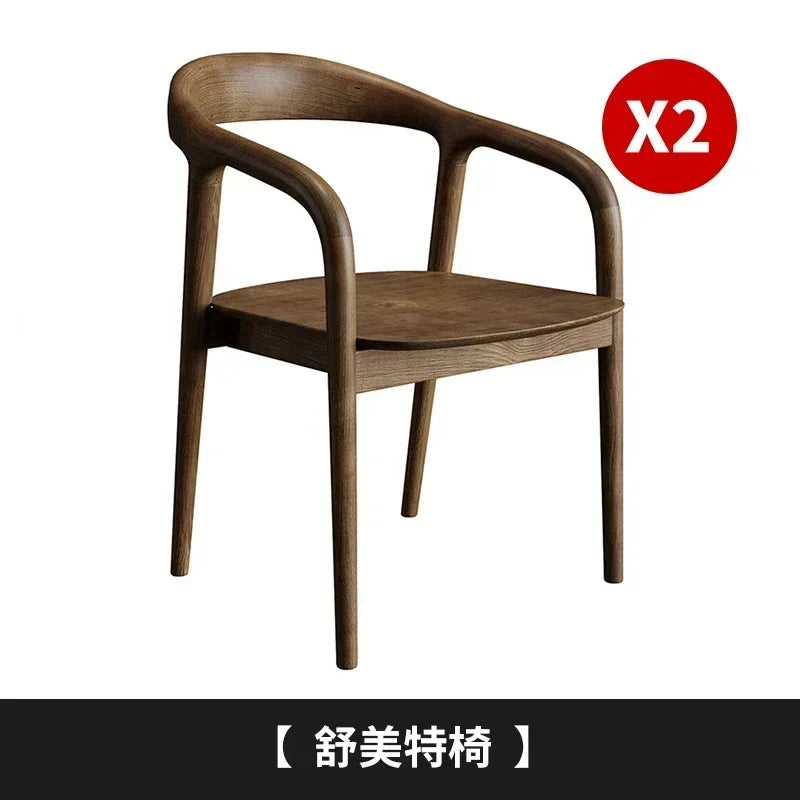 Creative Home Furniture - Large Board Solid Wood Tea Table or Dining Table in Living Room, Balcony with Log Wabi-Sabi Style