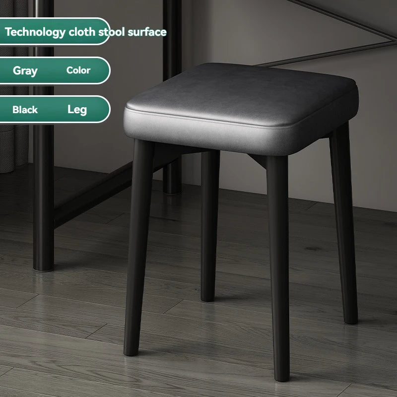 Stool for home use, simple and stackable small stool, dressing stool, living room cream wind dining stool