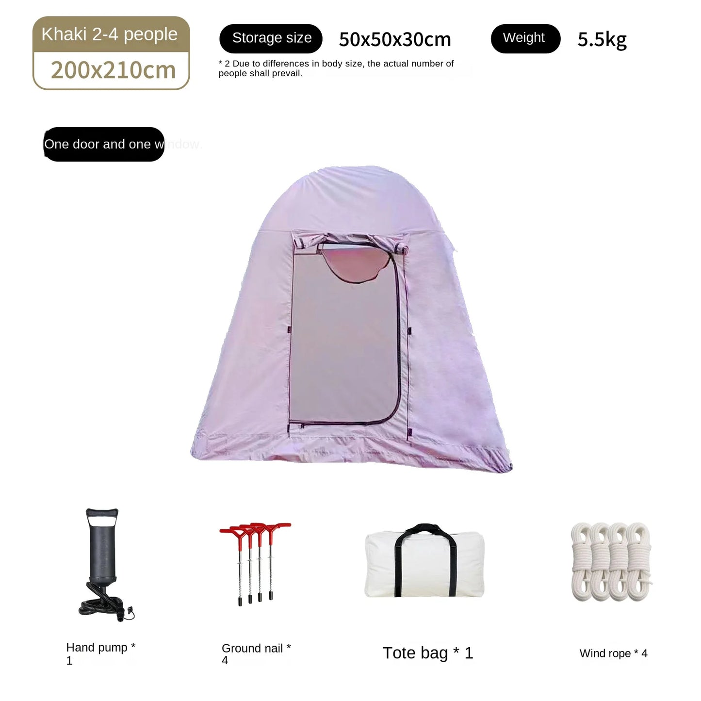 Automatic Opening Inflatable Tent, Outdoor Camping Tent, Hiking, Travel, Quick, 2-4 Person Air Tent, Waterproof Camping Tents