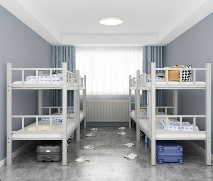 Wholesale Dormitory Apartment Loft Bunk Bed 1m Bedroom Furniture Iron Frame Simple Design Bed Frame Double Bunk Loft Metal Bed