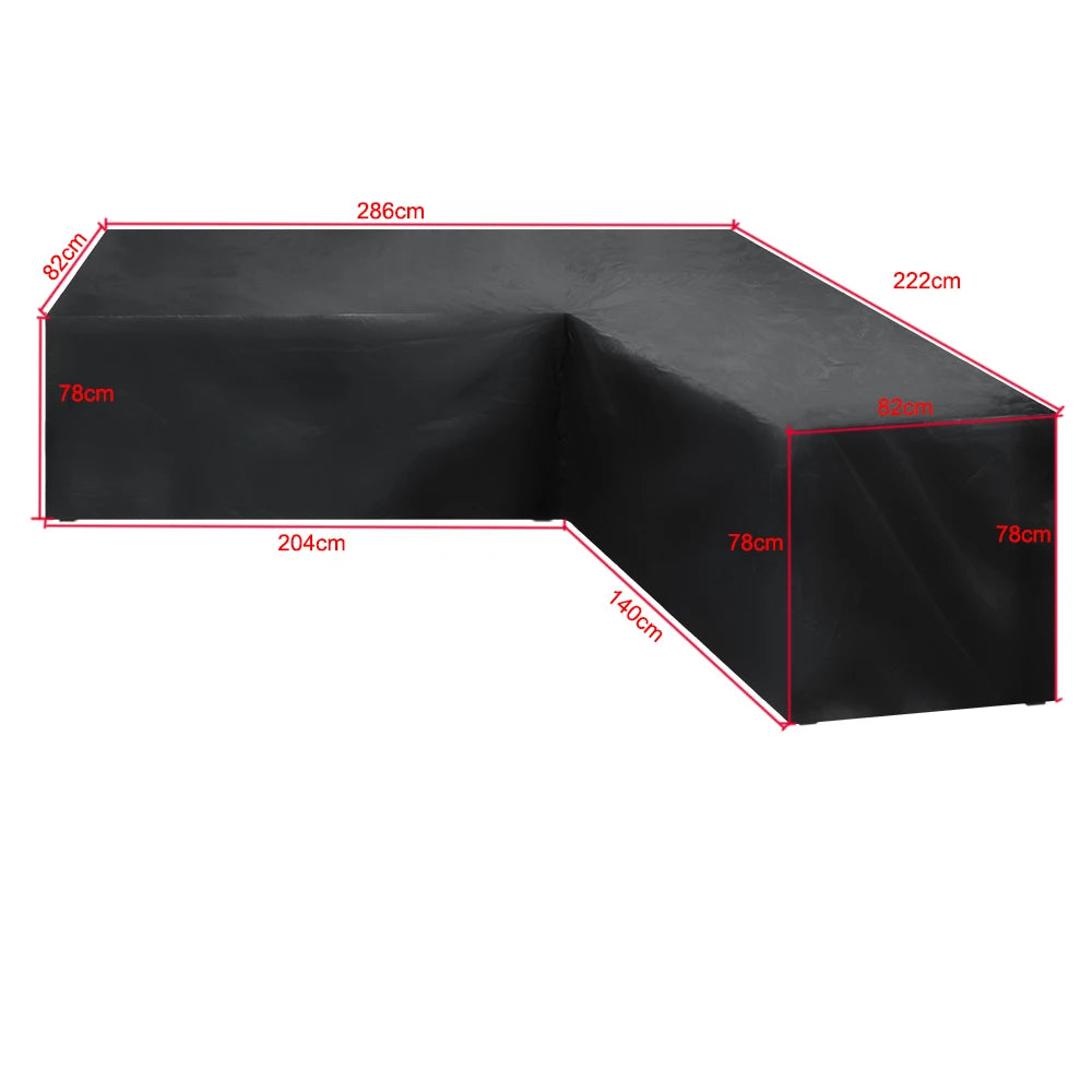15 Size L Shape All-Purpose Covers Waterproof Rattan Corner Furniture Cover Garden Patio Outdoor Sofa Protector Anti-Dust