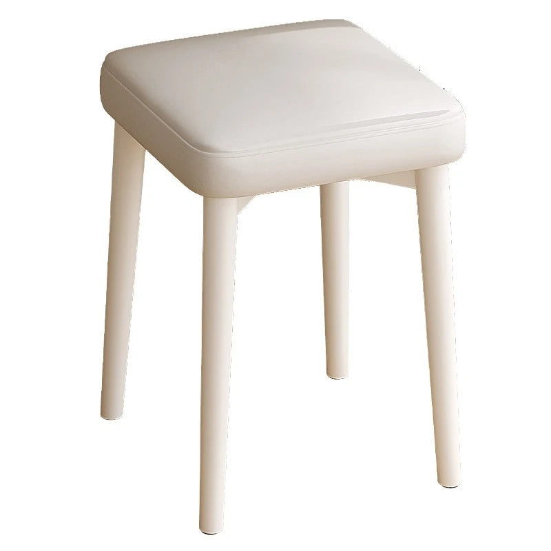 Stool for home use, simple and stackable small stool, dressing stool, living room cream wind dining stool