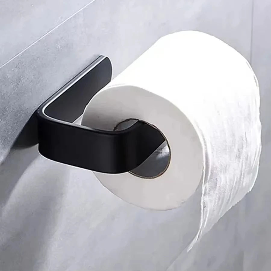 Self Adhesive Towel Rack, Wall Mounted Bathroom Supplies, Bathroom Towel Rack Hanger, Non Perforated Toilet Paper Holder