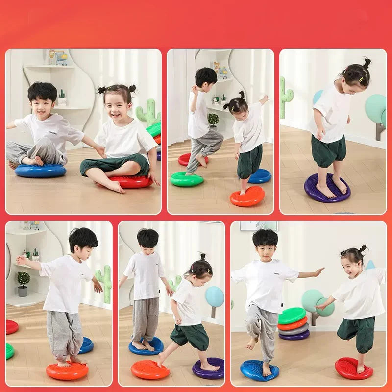 Montessori Children Stepping Stones Toys Inflatable Cushion Sensory Integration Training Tactile Sensing Party Indoor Games