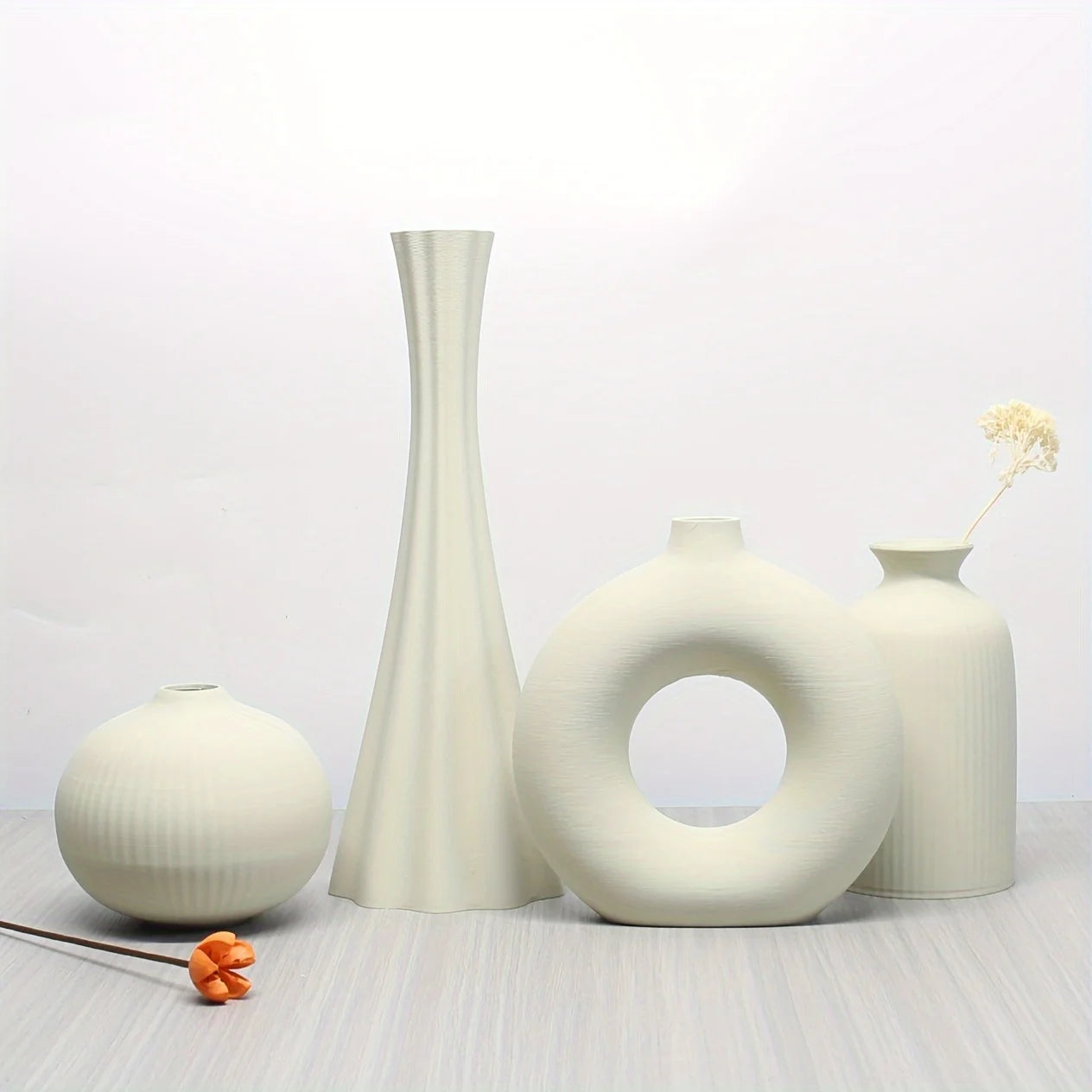 4 Piece Set of Bohemian Style Vases, Dried Flower Arrangement Vases, for Home Decoration Vases, Office Desktop Vase Ornaments, B