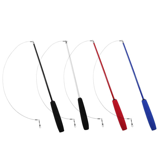 Cat Teaser Wands Three-section Telescopic Fishing Pole Wand Interactive Replacement Multi-function for Indoor Games Or Exercise