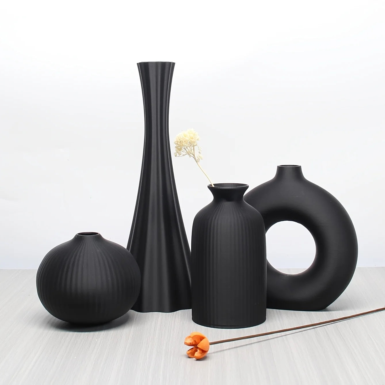 4 Piece Set of Bohemian Style Vases, Dried Flower Arrangement Vases, for Home Decoration Vases, Office Desktop Vase Ornaments, B