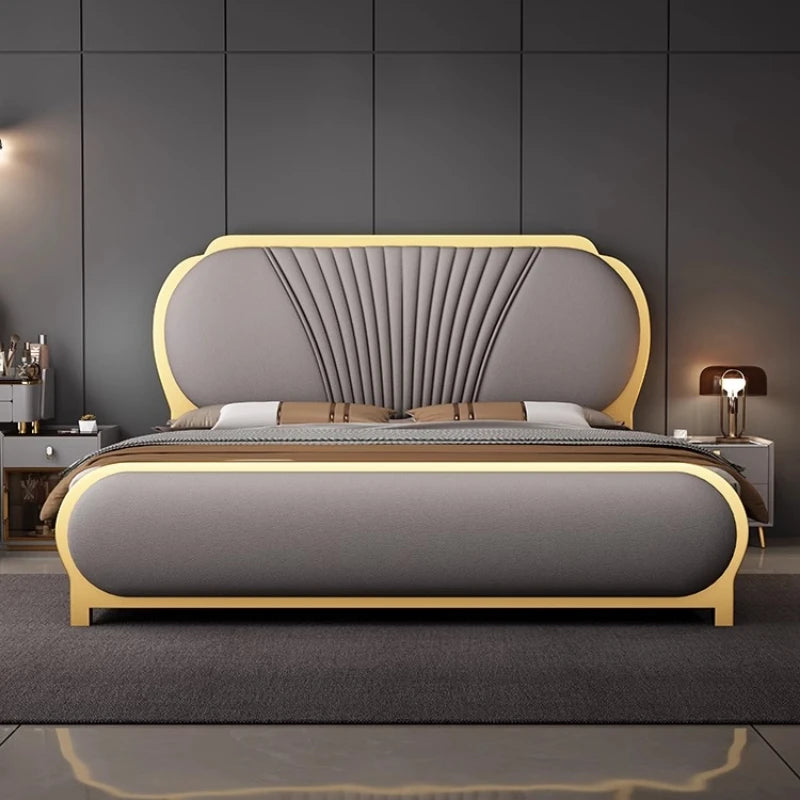 Design Reading Beds European Japanese Nordic Aesthetics Minimalist Beds Comfortable Fashionable Wood Cama Casal Home Furniture