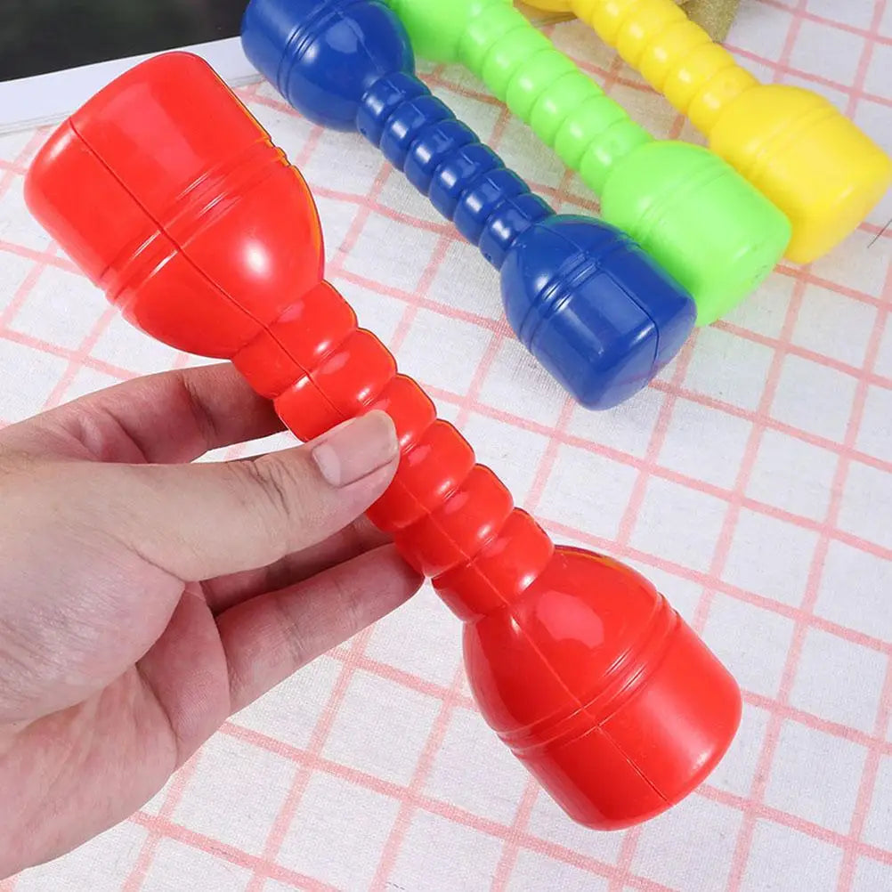 2Pcs Plastic Dumbbells Children'S Sports Fitness Dumbbells Fitness Equipment Children Dumbbell Toddler Toys Fitness kids Barbell