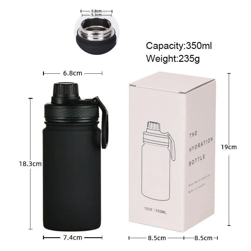 350ml Water Bottle, 316 Stainless Steel Sports Insulated Thermos Flask Personalized Gift