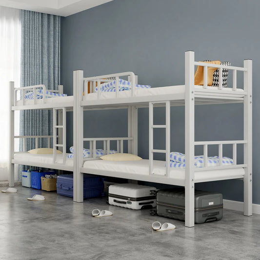 Wholesale Dormitory Apartment Loft Bunk Bed 1m Bedroom Furniture Iron Frame Simple Design Bed Frame Double Bunk Loft Metal Bed