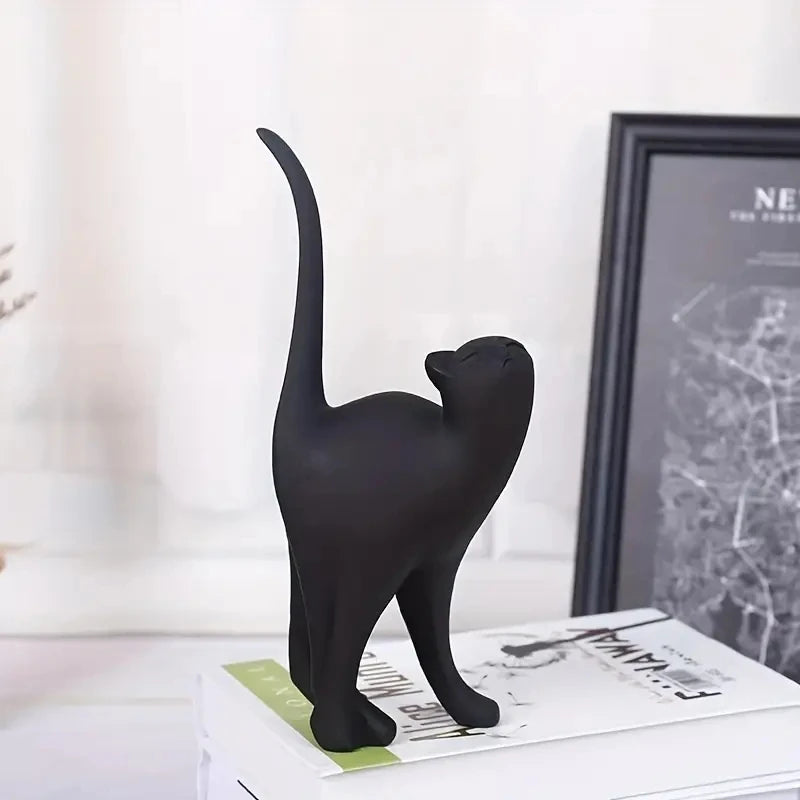 Golden Couples Cat Figurine Table Décor Animal Statues European Creative Resin Art Sculpture Wedding Gift Decoratvie Home Décor